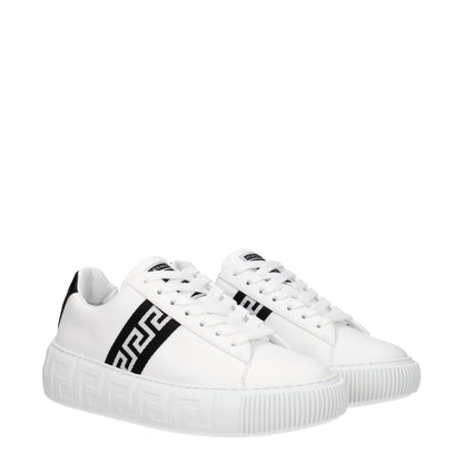 Sneakers basse Versace in pelle blu