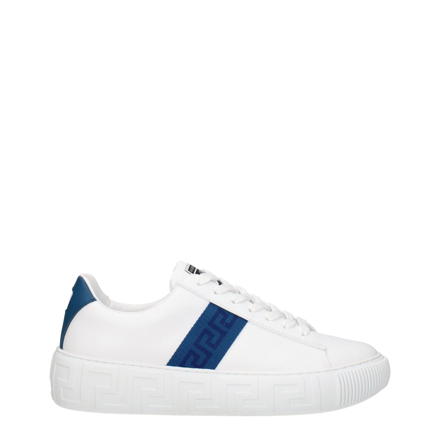 Sneakers basse Versace in pelle blu