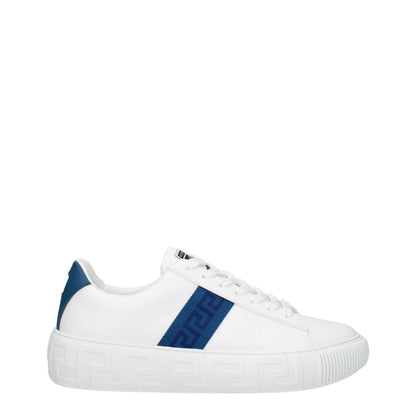 Sneakers basse Versace in pelle blu