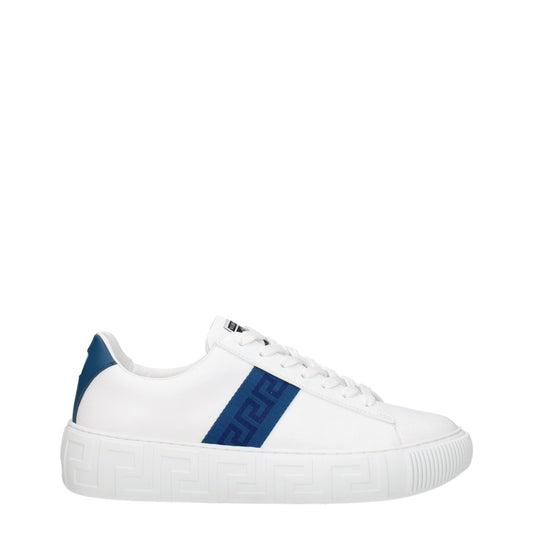Sneakers basse Versace in pelle blu