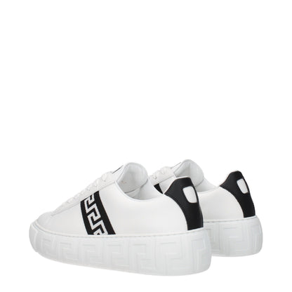 Sneakers basse Versace in pelle blu