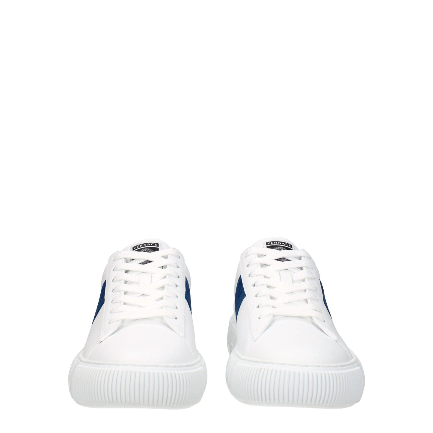 Sneakers basse Versace in pelle blu