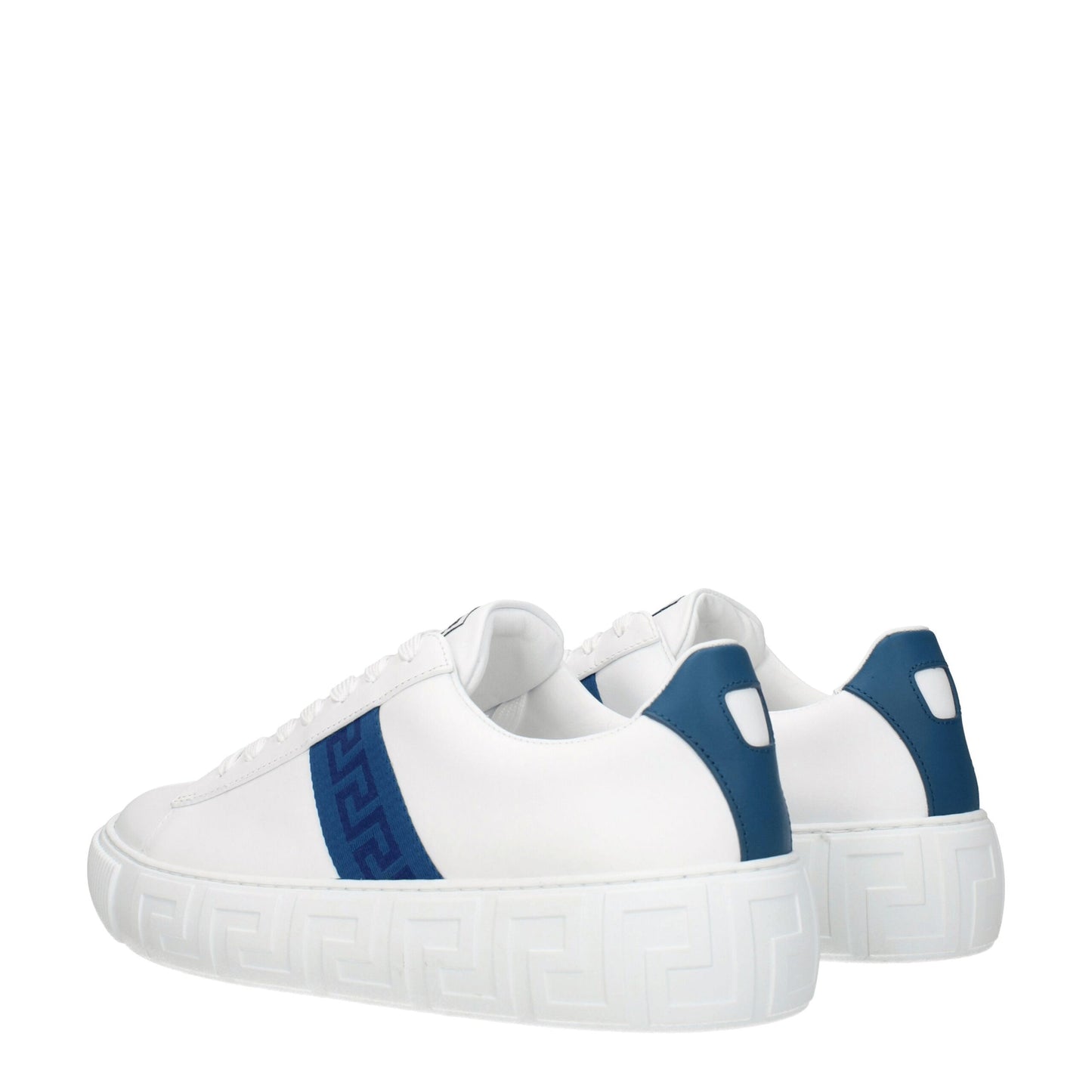 Sneakers basse Versace in pelle blu