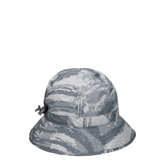 Cappello da pescatore in poliestere grigio Moncler