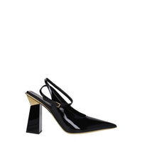 Sandali in pelle nera Valentino Garavani