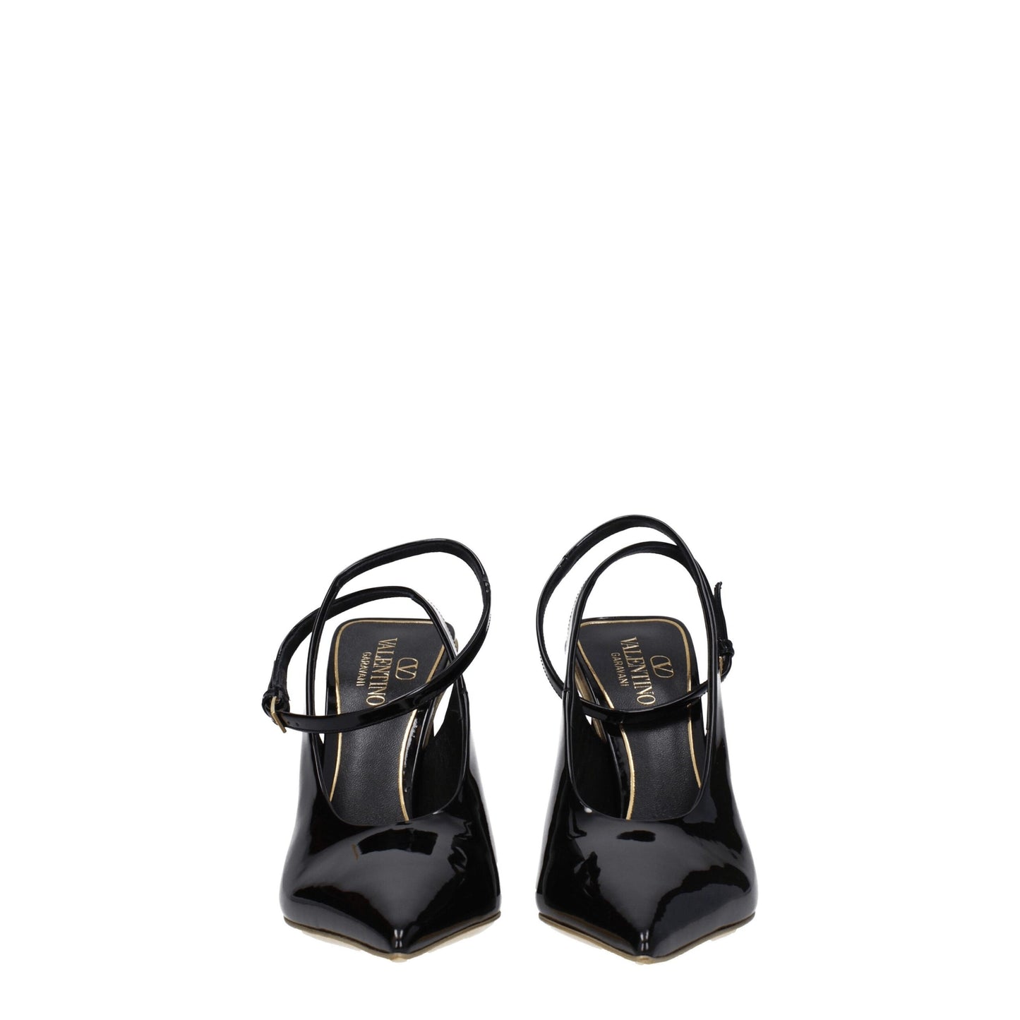 Sandali in pelle nera Valentino Garavani