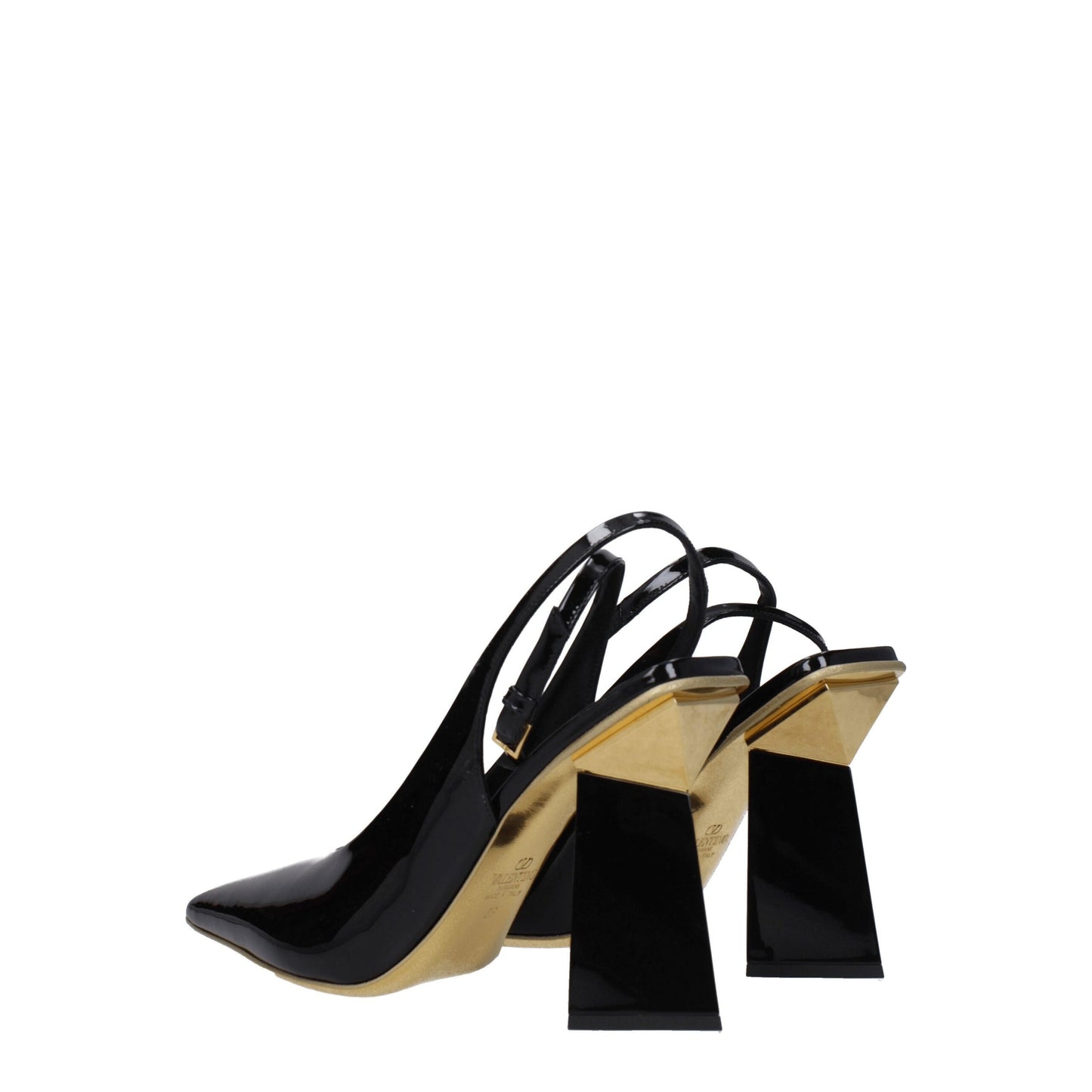 Sandali in pelle nera Valentino Garavani