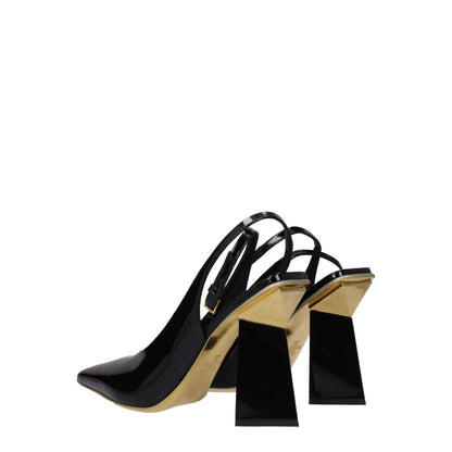 Sandali in pelle nera Valentino Garavani