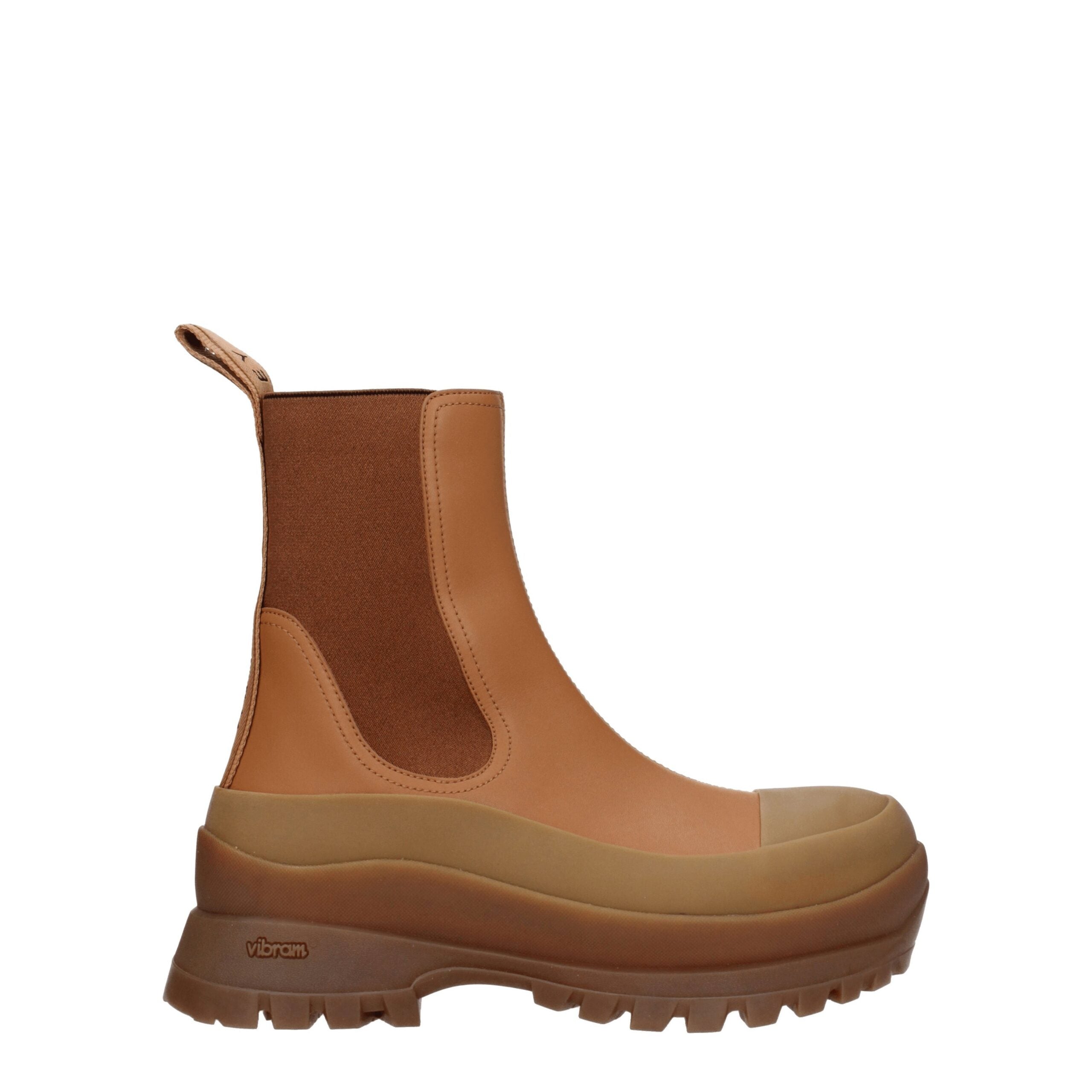 Bottines en cuir marron Stella McCartney