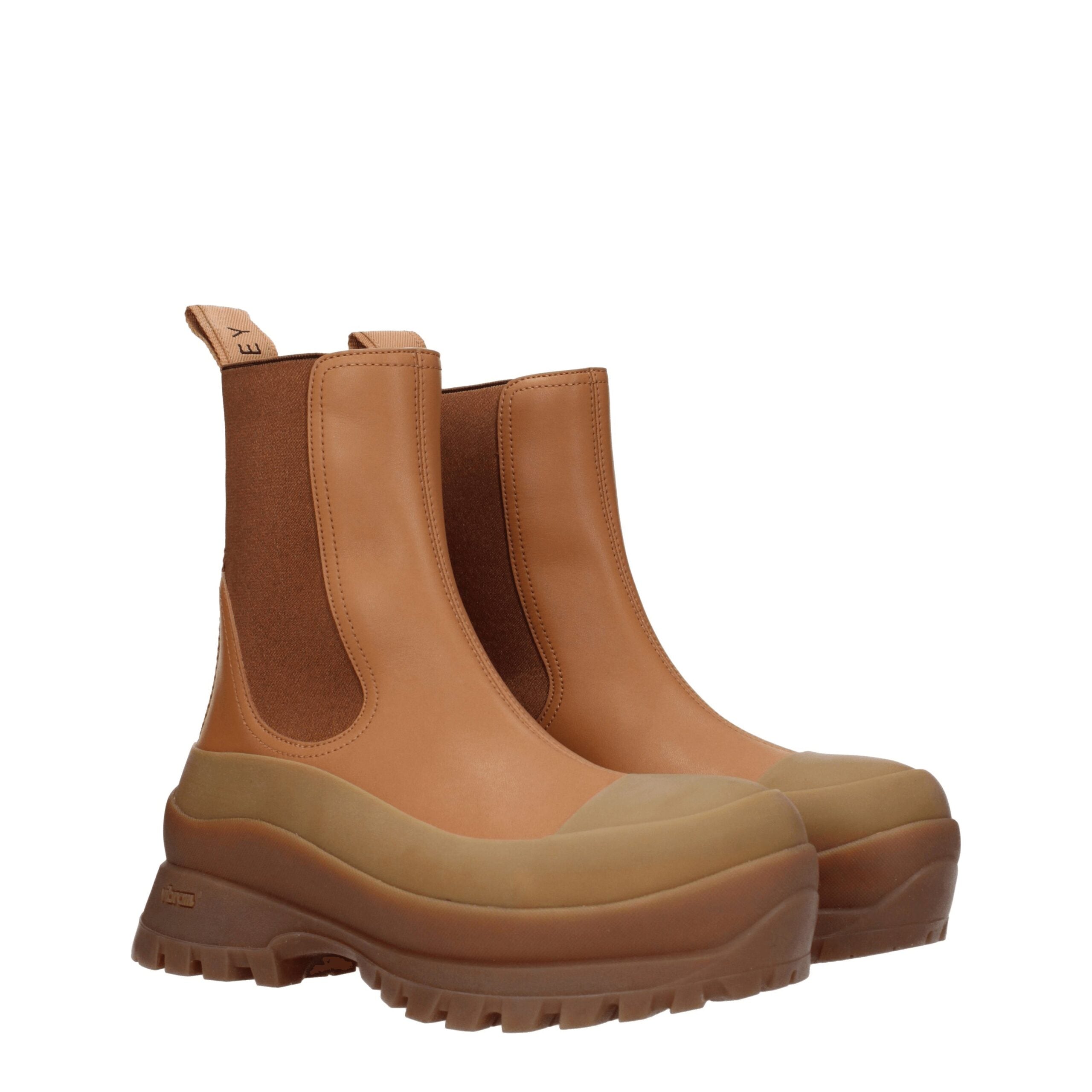 Bottines en cuir marron Stella McCartney