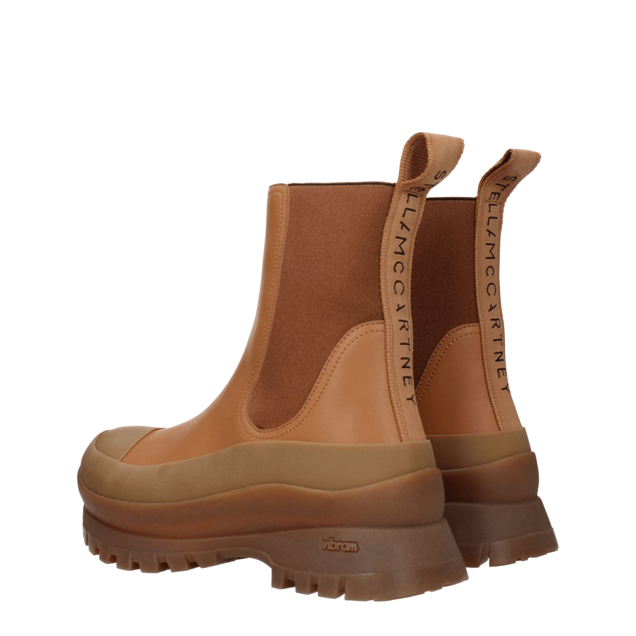 Bottines en cuir marron Stella McCartney