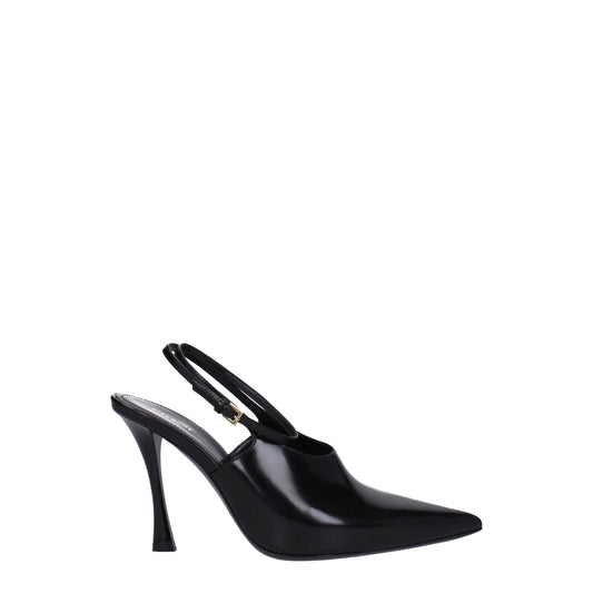 Décolleté con tacco alto in pelle nera Givenchy