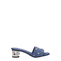Sandali piatti Givenchy in tessuto blu