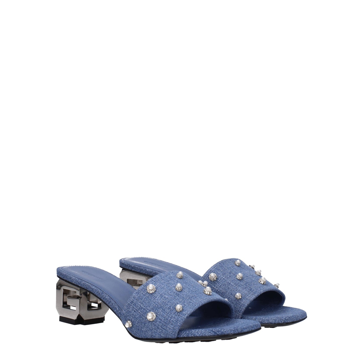 Sandali piatti Givenchy in tessuto blu