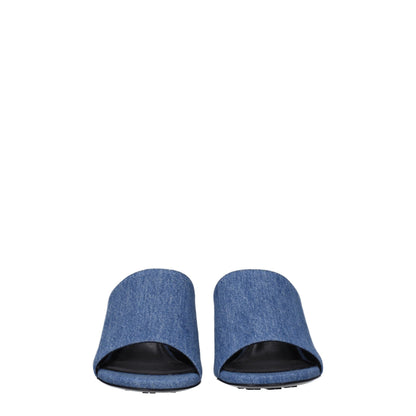 Sandali con plateau in tessuto blu Givenchy