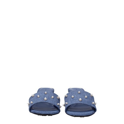 Sandali piatti Givenchy in tessuto blu