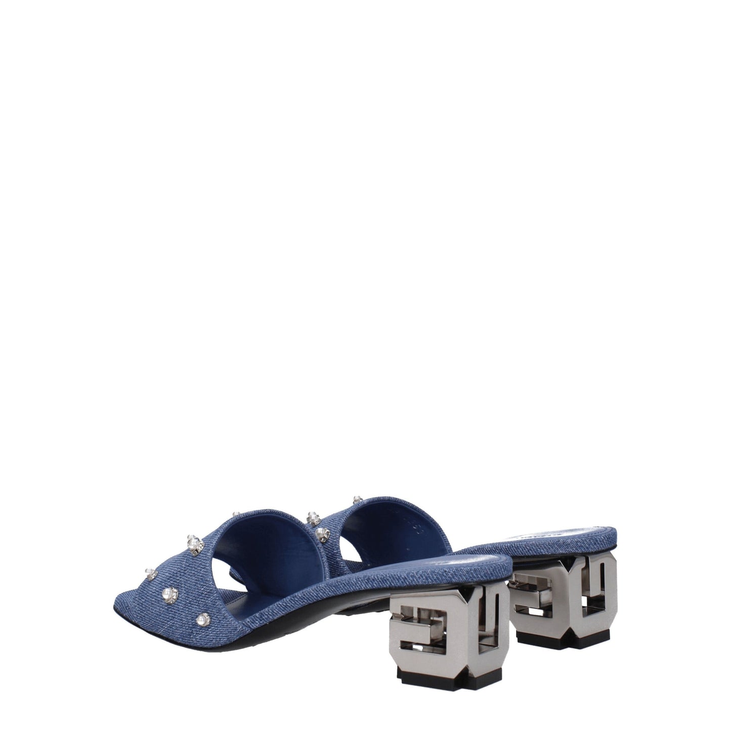 Sandali piatti Givenchy in tessuto blu