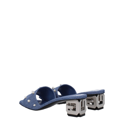 Sandali piatti Givenchy in tessuto blu