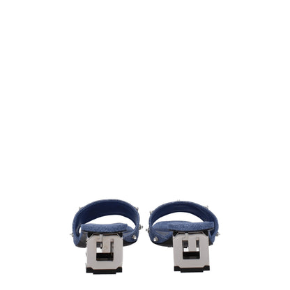 Sandali piatti Givenchy in tessuto blu