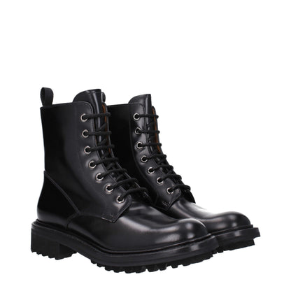 Bottines en cuir noir Church's
