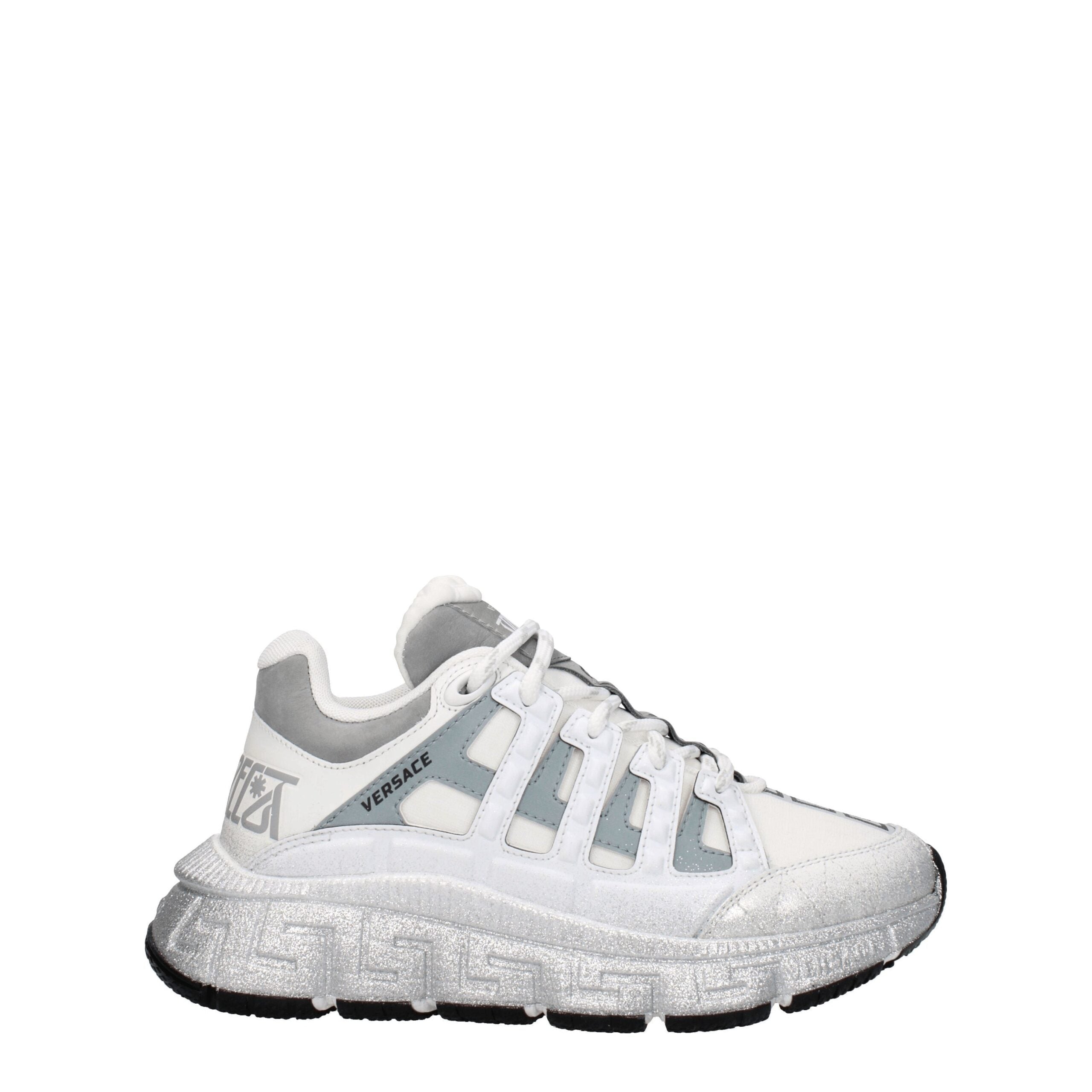 Versace Blue Fabric Athletic Sneakers