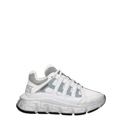 Baskets de sport en tissu bleu Versace