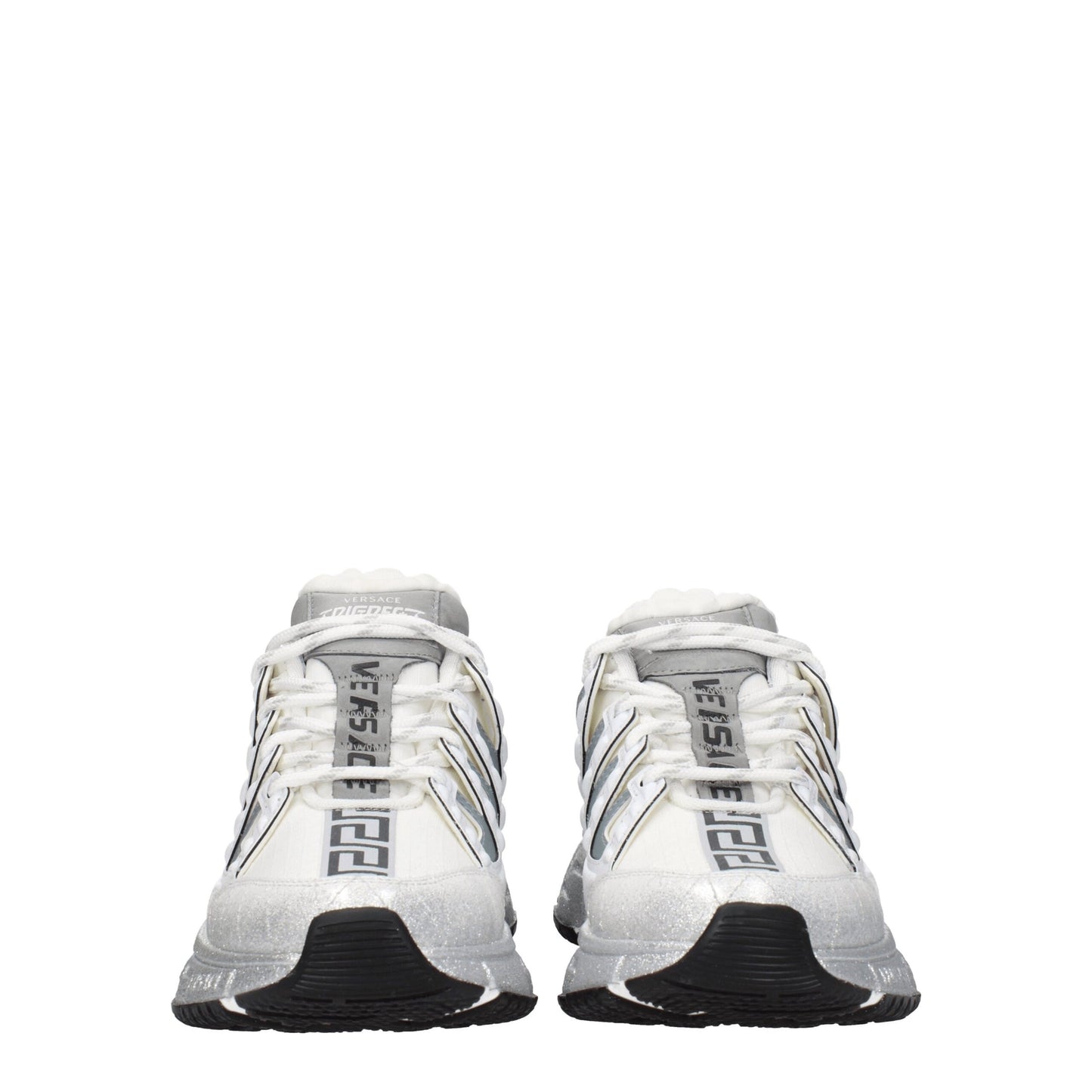 Baskets de sport en tissu bleu Versace