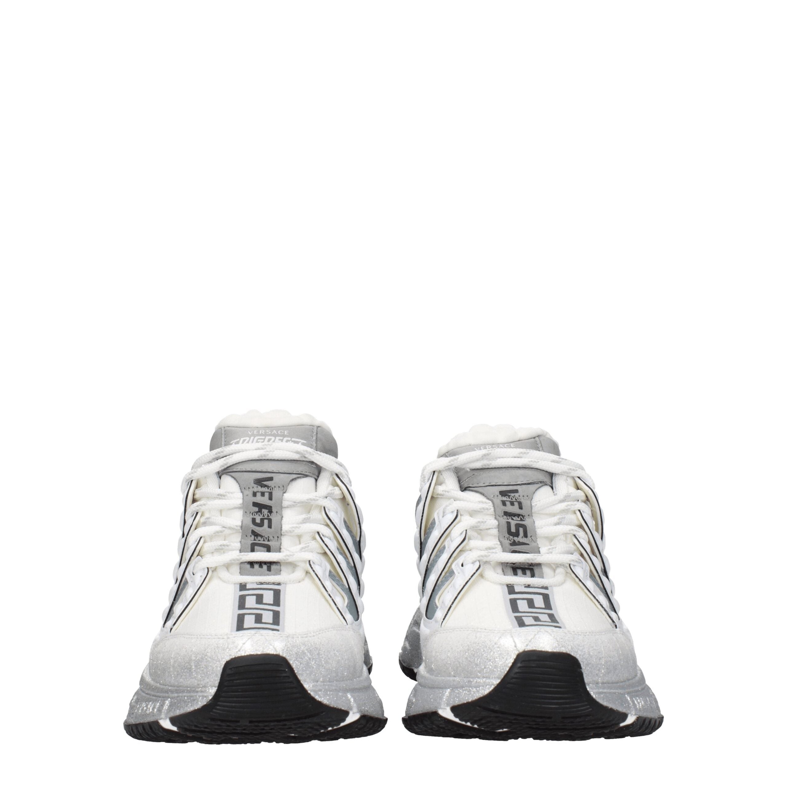 Versace Blue Fabric Athletic Sneakers