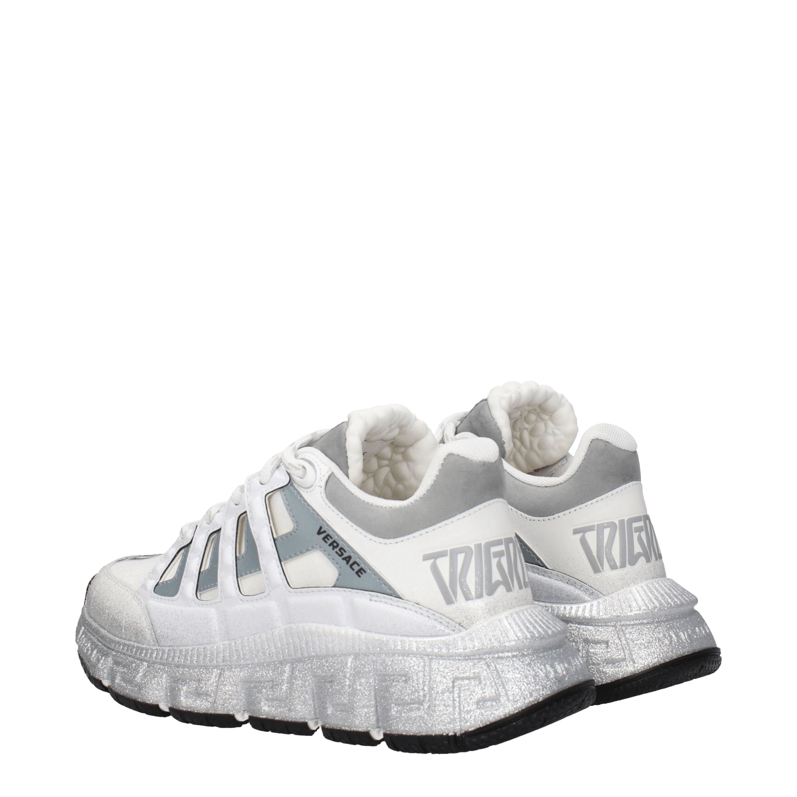 Versace Blue Fabric Athletic Sneakers