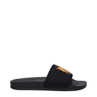 Pantofole in tessuto nero Palm Angels