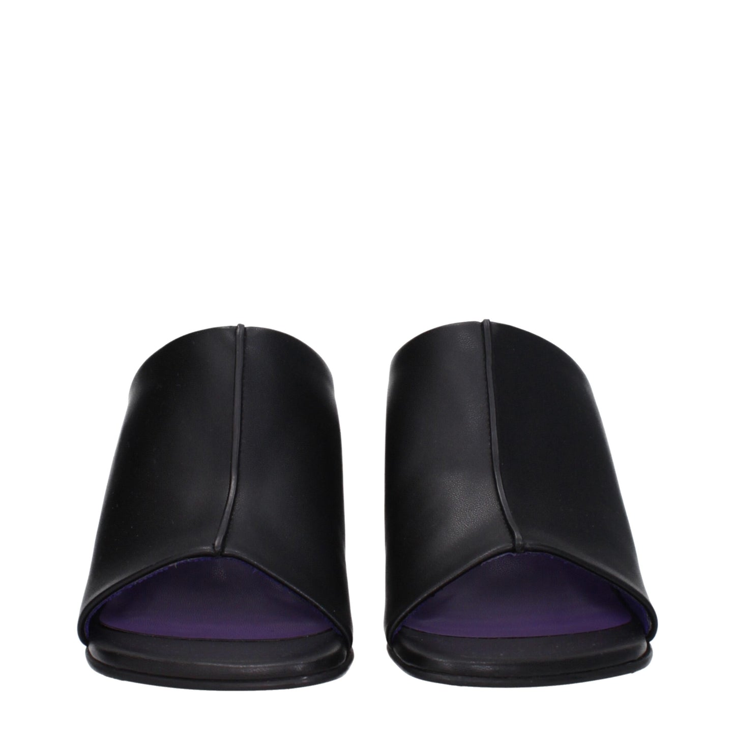 Sandali con tacco a spillo in pelle nera Stella McCartney