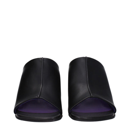 Sandali con tacco a spillo in pelle nera Stella McCartney