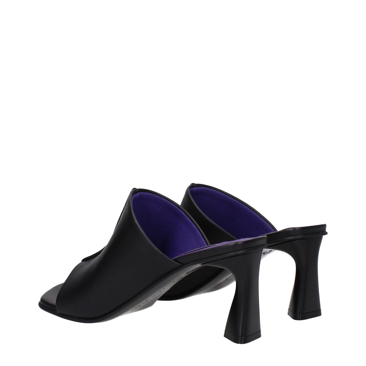 Sandali con tacco a spillo in pelle nera Stella McCartney