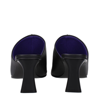 Sandali con tacco a spillo in pelle nera Stella McCartney