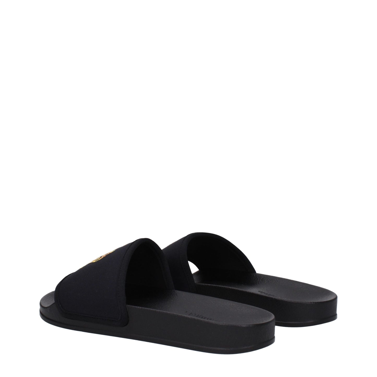 Pantofole in tessuto nero Palm Angels
