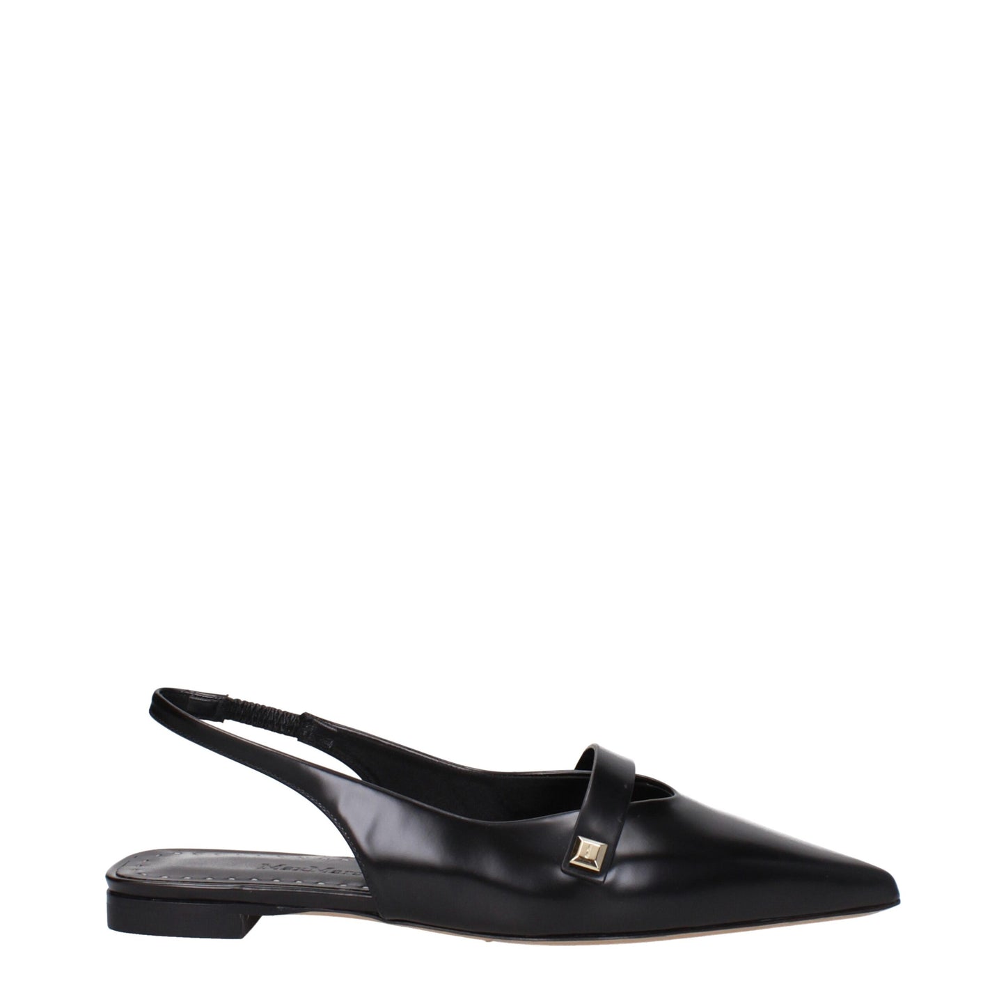 Ballerine in pelle nera Max Mara