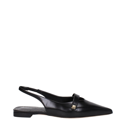 Ballerine in pelle nera Max Mara