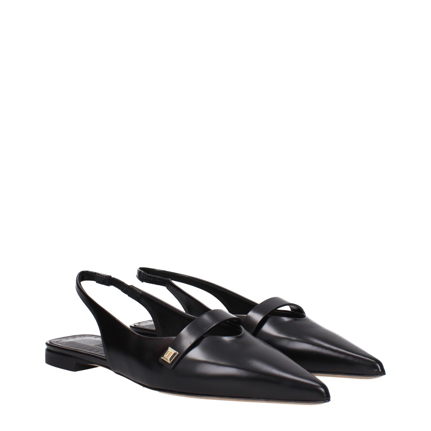 Ballerine in pelle nera Max Mara