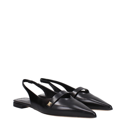 Ballerine in pelle nera Max Mara