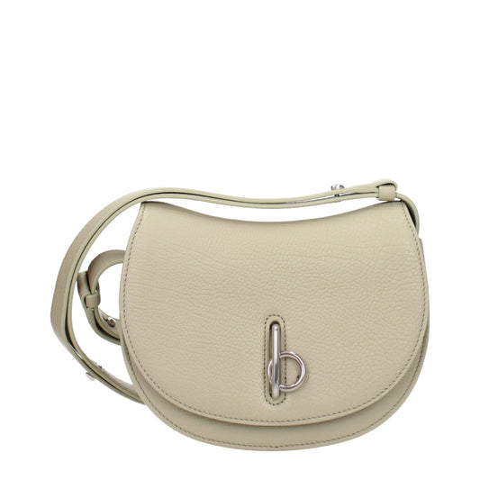 Borsa a tracolla in pelle verde Burberry