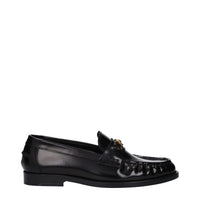 Mocassini slip-on in pelle nera Versace
