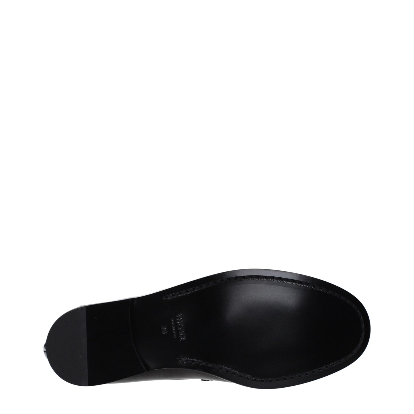 Mocassini slip-on in pelle nera Versace