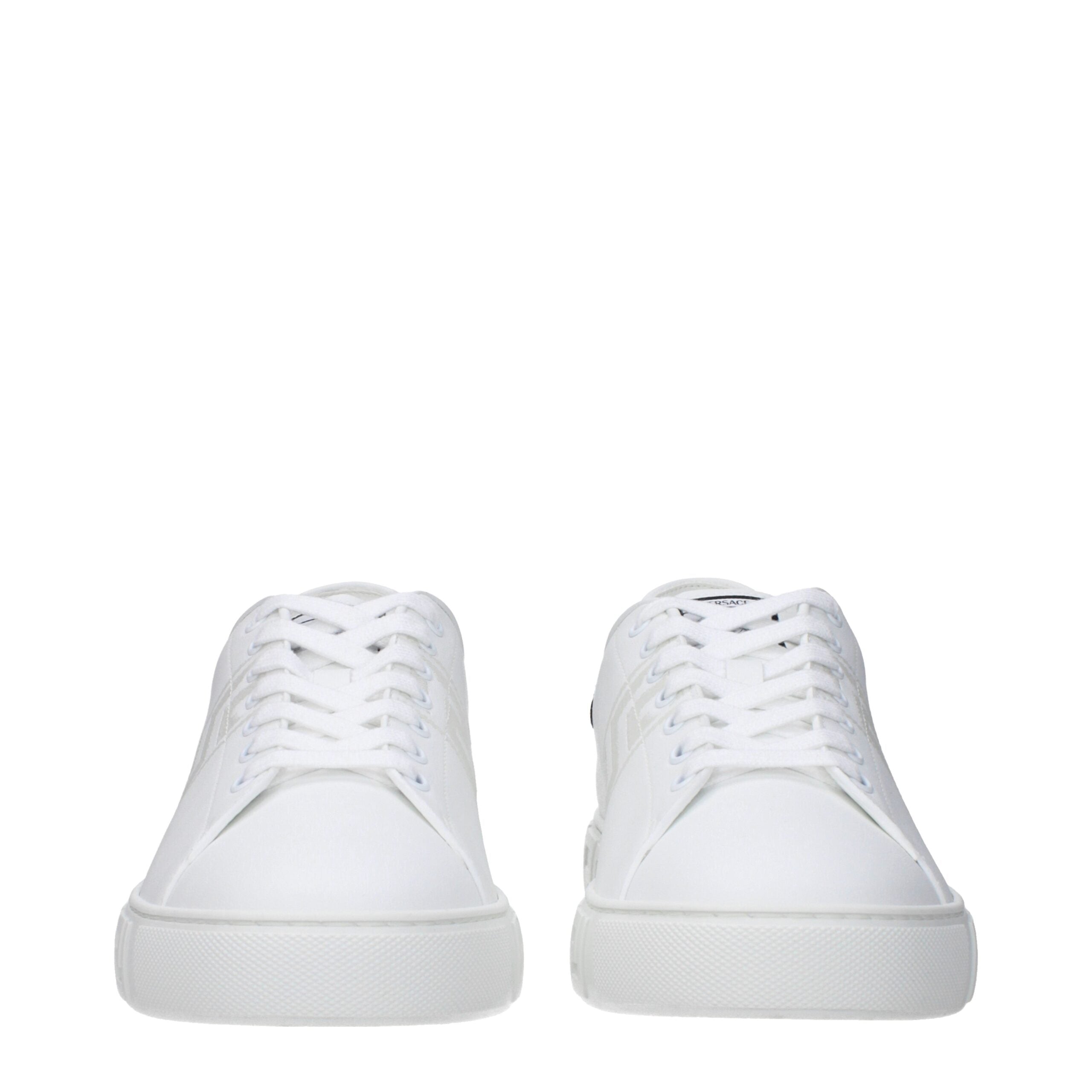Baskets basses en cuir bleu Versace