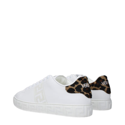 Sneakers basse Versace in pelle blu