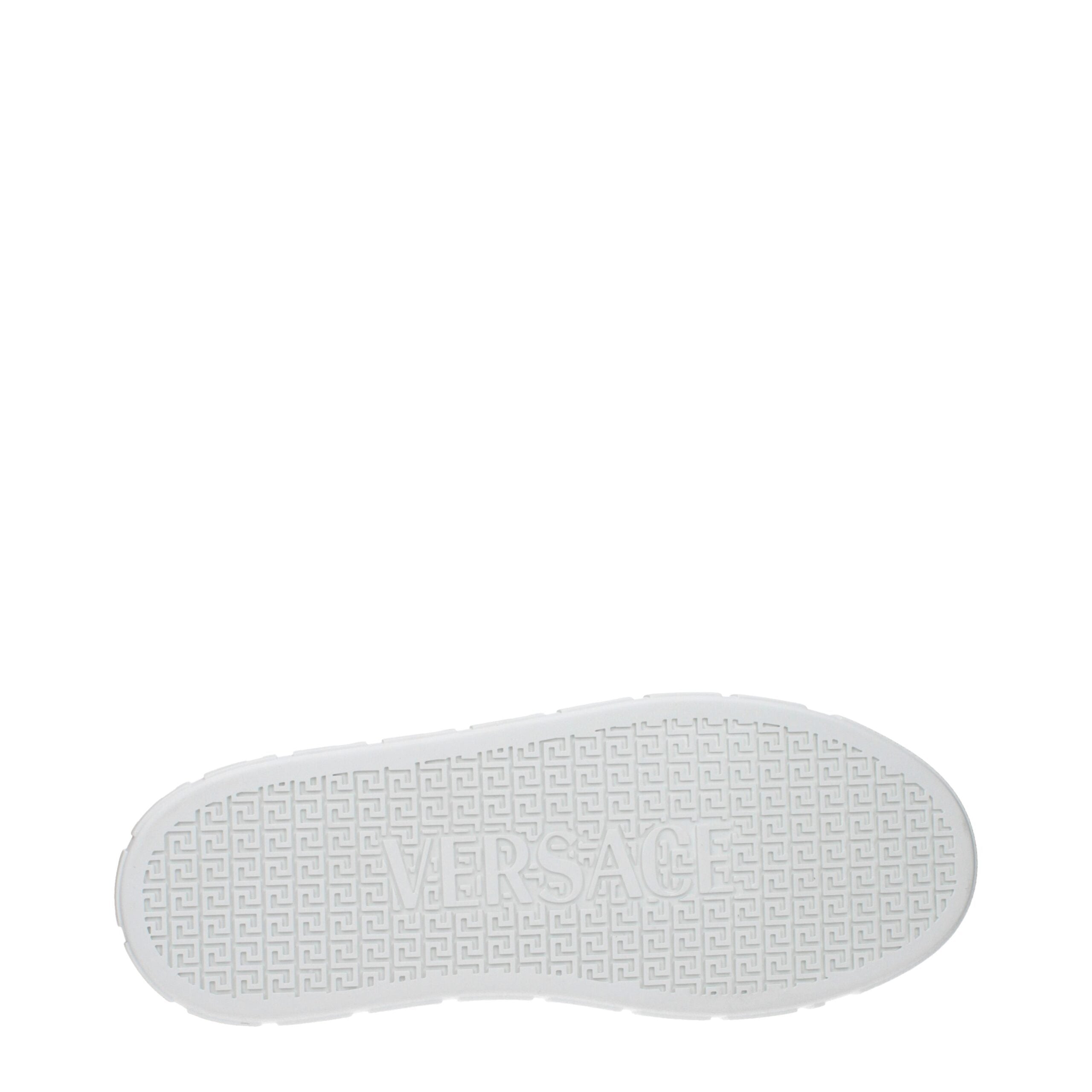 Baskets basses en cuir bleu Versace
