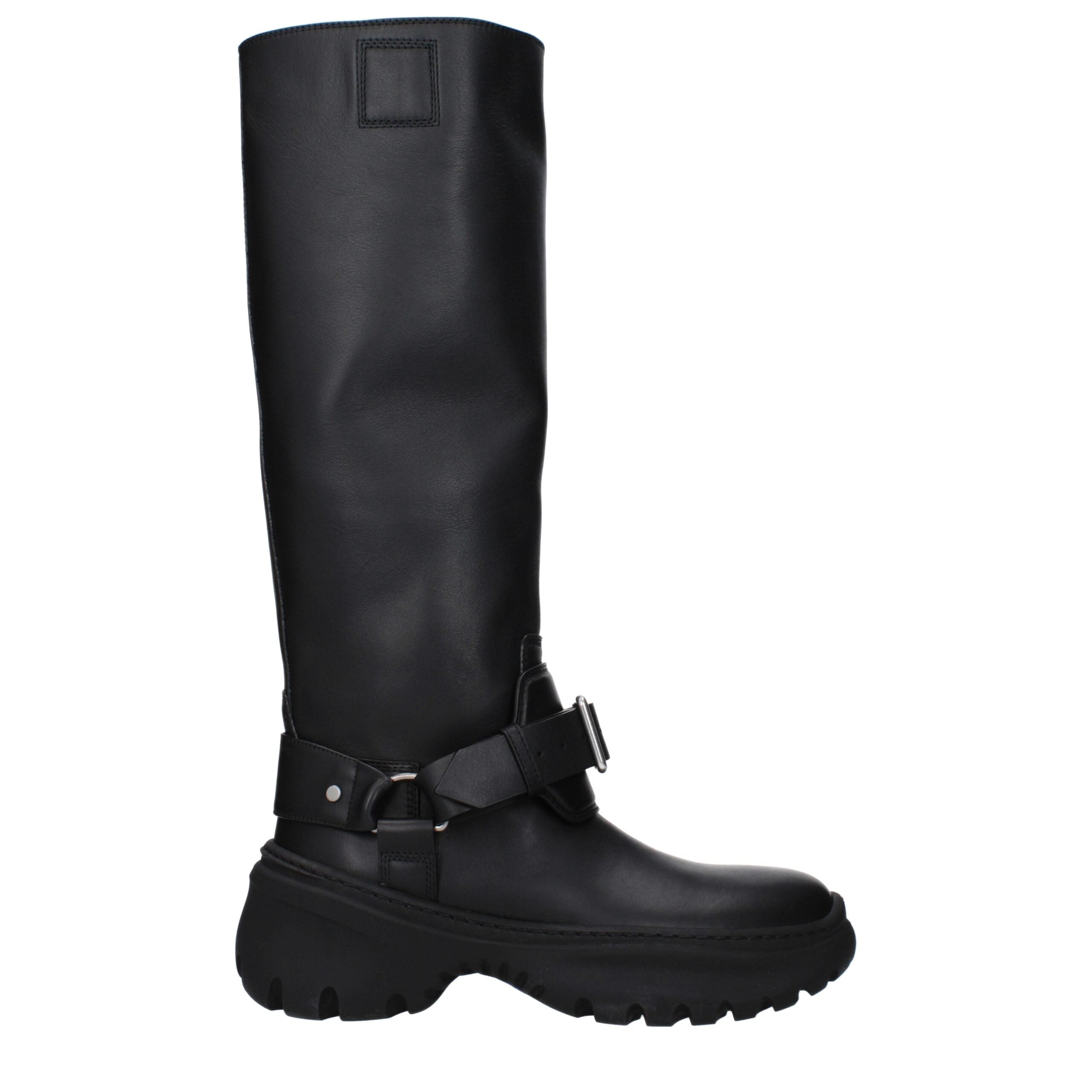 Bottes Burberry en cuir noir