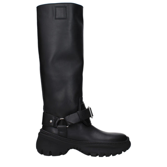 Stivali in pelle nera Burberry