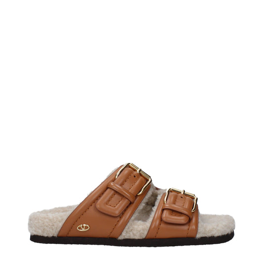 Ciabatte Valentino Garavani in pelle marrone