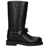 Stivali in pelle nera Burberry