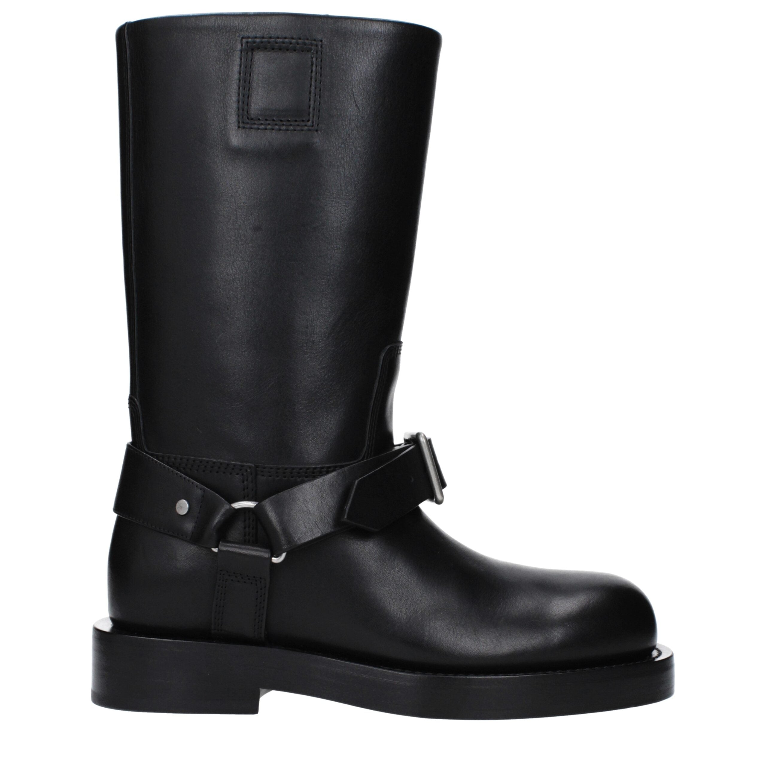 Bottes Burberry en cuir noir